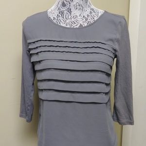 Ann Taylor Loft Gray Blouse Size XS